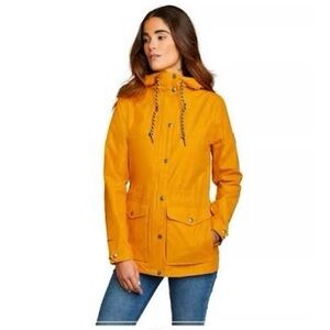 Women Eddie Bauer Charly Parka Rain Jacket, XS, Yellow